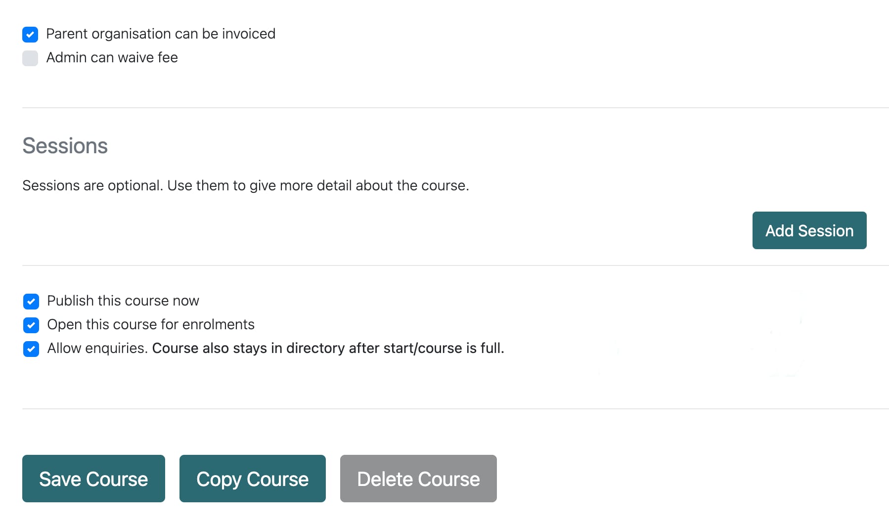 Copy course with Coursedate